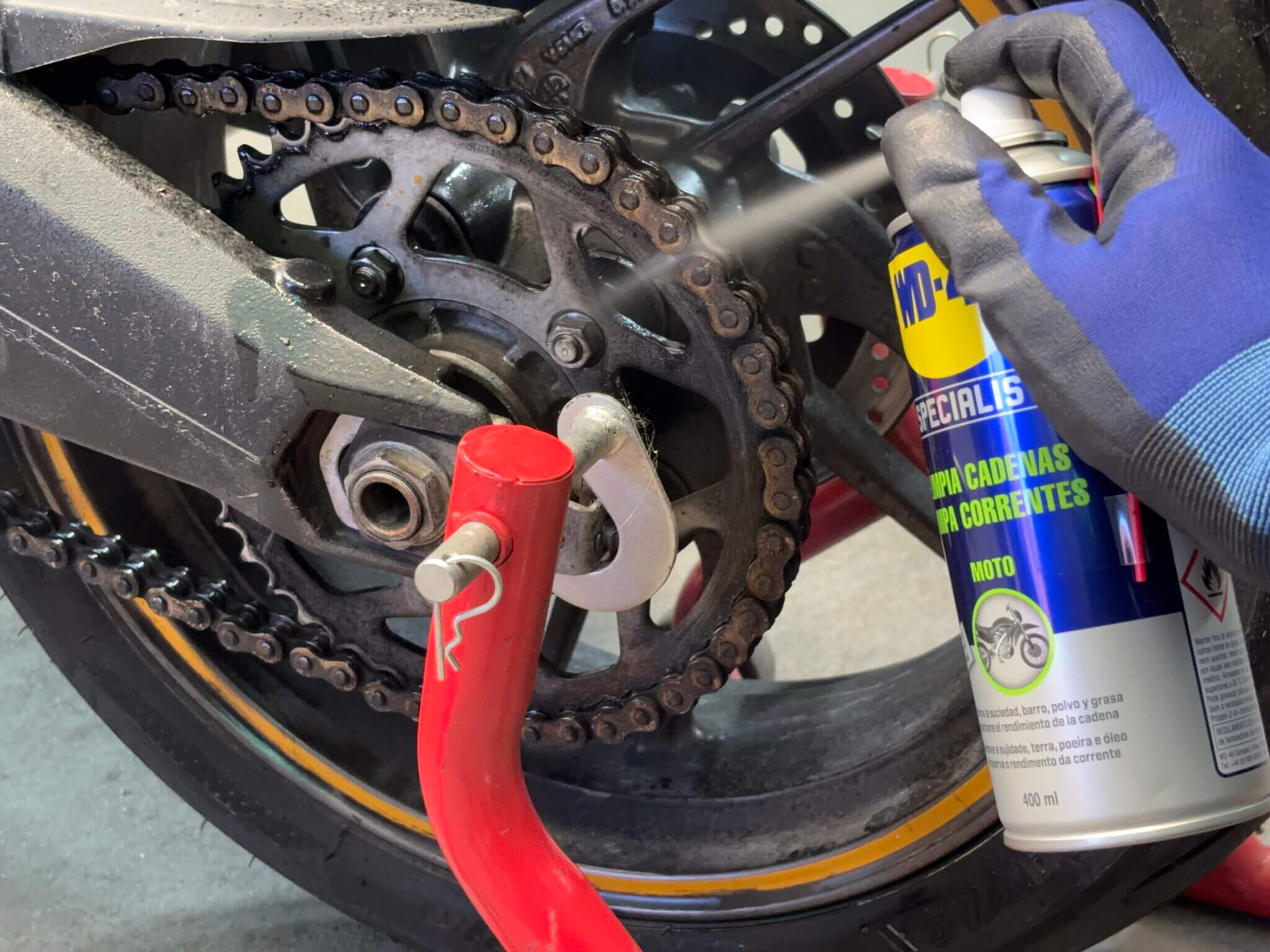 wd40 moto limpia cadenas