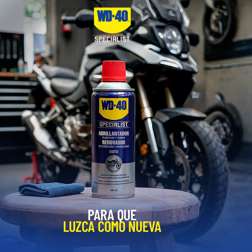 wd40 moto abrillantador plasticos gomas