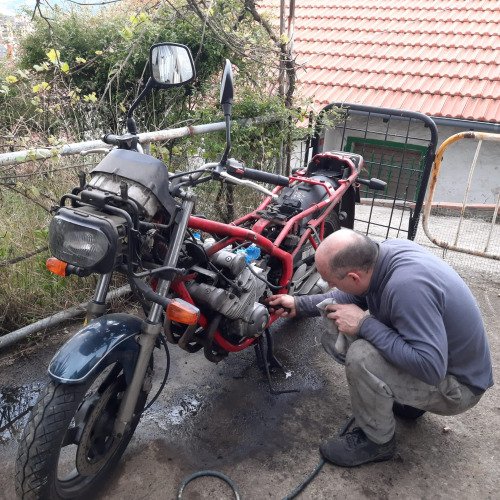 Renovación Moto con mi padre